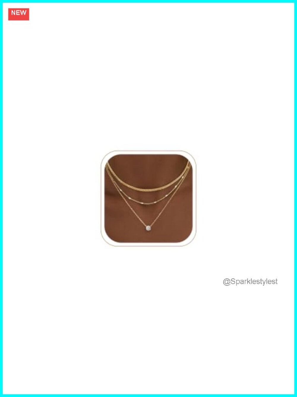 Layered Gold Plated Necklace Set, 14K Gold Plated Cuban Choker, Dot & Pendant